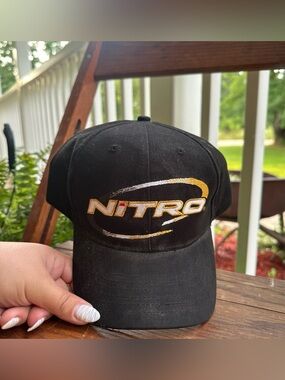 Nitro Black Embroidered Logo Baseball Cap